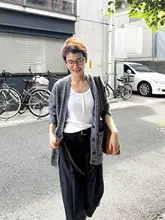 MsDidion ラムウール・ヤクウール混合 カーディガン【秋冬用・ルーズフィット】