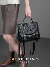 レトロ風のリュックサック【女性用・しわ加工・多機能・カジュアルスタイル】（セットアップ対応）