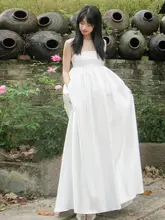 Note of love シンプルなストラップ付き軽婚礼服【ロングガウン・結婚式・パーティー用】