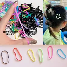 高弾力で耐久性があり髪を傷めない！カラフルなヘアゴム【子供用・ヘアアレンジに最適】
