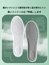 クッション性に優れた通気性スニーカーインソール【防臭・男女兼用・疲れにくいデザイン】