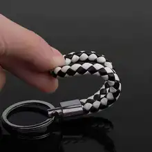 皮ひもキーリング【カップル向け・金属製・カートンデザイン・男女兼用】
