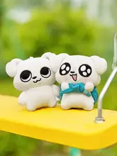 可愛い犬型ぬいぐるみ【毛茸茸・カバン用ストラップ】