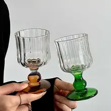 高級感あるガラス製高脚ワイングラス【シャンパン・ワイン用】