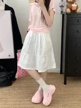 ラフな雰囲気のAラインスカート【高腰・ミニ丈・シンプルデザイン・女性用】