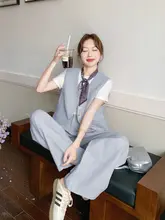 トレンド感漂うマタニティベスト＆フィットTシャツ・ロングパンツ【夏用・極上の柔らかさ・スタイルアップ】（セットアップ対応）