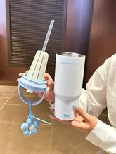おしゃれなステンレス製保温ボトル【大容量・吸管付き・アウトドア用】