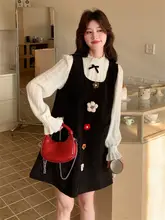 デザイン性の高い背中レーストップス付きワンピース【春秋用・女性用】（セットアップ対応）