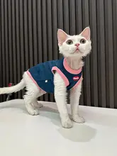 純綿素材のスフィンクス猫用服【可愛いデザイン・タンクトップ】