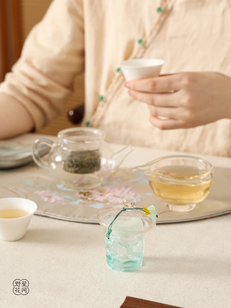 古法琉璃茶道用アクセサリー 白蝶貝カバー：伝統工芸の美しさを茶室で実現する