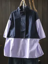 ユニークなデザインの女性用Tシャツ【夏用・ルーズフィット・体型カバー・カジュアル】
