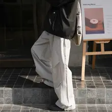 軽量で通気性抜群のメンズワイドパンツ【防風・耐磨・春秋用・サイドストライプデザイン】