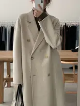 秋冬向けビンテージスタイルのジャケット【ダブルボタン・ゆったり・ウール混・カジュアル】