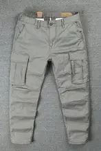 ストレートコットンワークパンツ【メンズ・ストレッチ・多ポケット・秋冬用】
