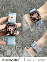 アップルウォッチ用 ナイロン編み込みバンド【コントラストカラー・Ultraマジックテープ・通気性】
