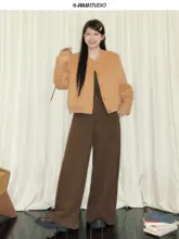 高腰 ワイドパンツ【大きいサイズ・ストレート・ヒップカバー】