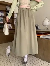 大きいサイズのAライン白色ハイウエストスカート【夏用・プリーツ・女性用】（セットアップ対応）