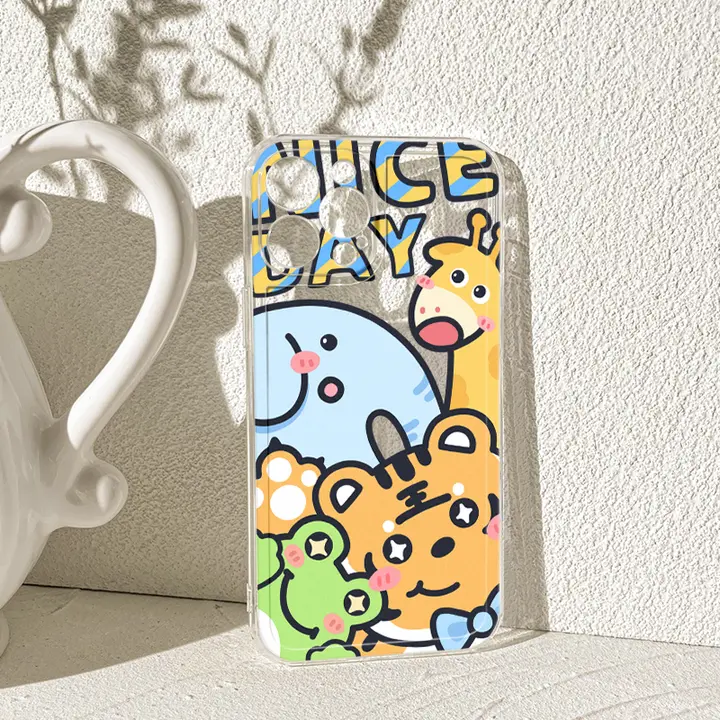 かわいい動物デザインのiPhoneケース【透明・フルカバー・シリーズ対応】（セットアップ対応）