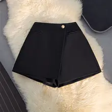 デザイン性に優れたショートパンツ【高腰・Aライン・夏用・スタイル】（セットアップ対応）