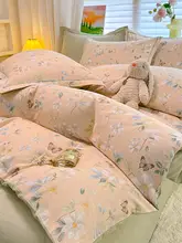 蝶恋花デザインの全棉磨毛布団カバー【無蛍光・秋冬用・極上の柔らかさ】