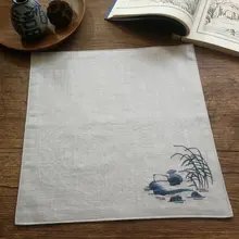 クラシックな刺繍デザインの全棉ハンカチ【中国古風・お土産用】