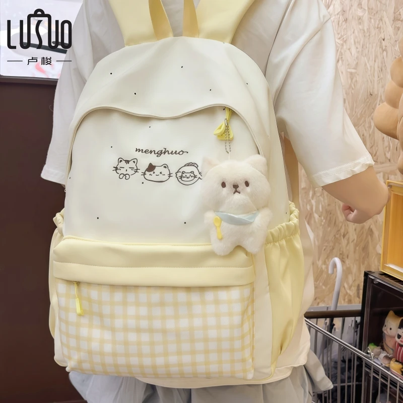 小学生向け女の子用リュックサック：軽量で使いやすい肩掛けデザイン