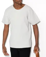 男性用 皺加工サマーTシャツ【丸首・フィット・カジュアル】