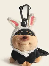かわいいハチのデザインのふわふわキーホルダー【DIYバッグチャーム】