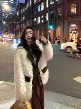 環境に優しいラムウールの色分けキルティングジャケット【女性用・冬用・毛並みデザイン】