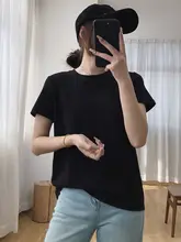 9色の柔らかい肌に優しい半袖、新しい夏のスタイル、Tシャツ