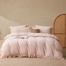 Beyond home 冬用ミルクフランネルベッドカバー【公主風・四点セット・極上の柔らかさ】（セットアップ対応）