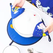 防熱三角鍋カバー【陶器製・カートゥーンデザイン・和風・耐熱】