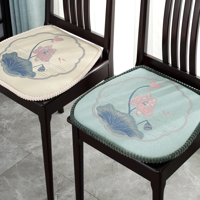 椅子クッション 張り替え おすすめ：秋冬用 中華スタイルの椅子クッション【防滑・毛羽付き・洗濯可能】