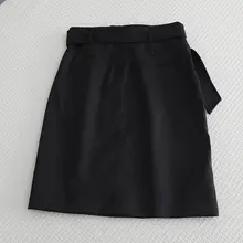 エレガントなデザイン！Aラインスカート【ウエストベルト付き・スリット仕様・春夏用】（セットアップ対応）