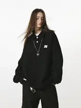 刺繍入りポロシャツパーカー【カジュアル・男女兼用・春用・襟付き】（セットアップ対応）