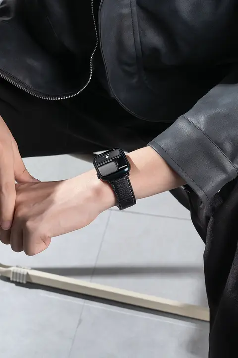 Apple Watch バンド メンズ 本革 マグネット式 上品 夏 Series 10 9 8 7 SE Ultra 対応
