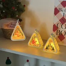 クリスマスオーナメント LEDナイトライト ヴィンテージ 置物 プレゼント 撮影用小物 インスタ映え ディスプレイ