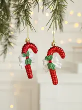 クリスマス装飾手描きプラスチック電 plating 吊り飾り【赤いサンタクロースと雪だるま・クリスマスツリー用  】
