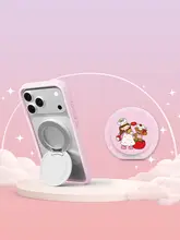 FUNNY RICH トマトガール マグネット吸引スマホスタンド【折りたたみ・防滑シリコン・取り外し可能】
