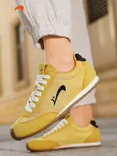 冬用 メンズカジュアルスニーカー【レトロデザイン・イエロー・アグランスタイル】