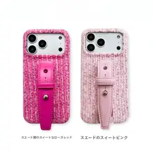 スマホケース ベルベット調 柔らかい ドットスタッズ ピンク系 甘め 韓国風 インスタ映え 全方位保護 iPhone 18 Pro Max iPhone 17 Pro Max iPhone 16 対応