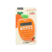 可愛いカートゥーン人参デザインの携帯式ミニ計算機【学生用・ファッション】