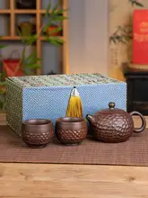 手作りの刻印入り紫砂茶壺【お茶用・家庭用・高級デザイン】【セットアップ対応】