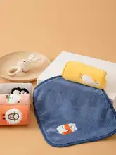 刺繍入り吸水ハンドタオル【ソフト素材・小型・洗顔用・ギフト向け】