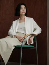 極上の柔らかさのニットジャケット【シンプルデザイン・女性用・ワンボタン】