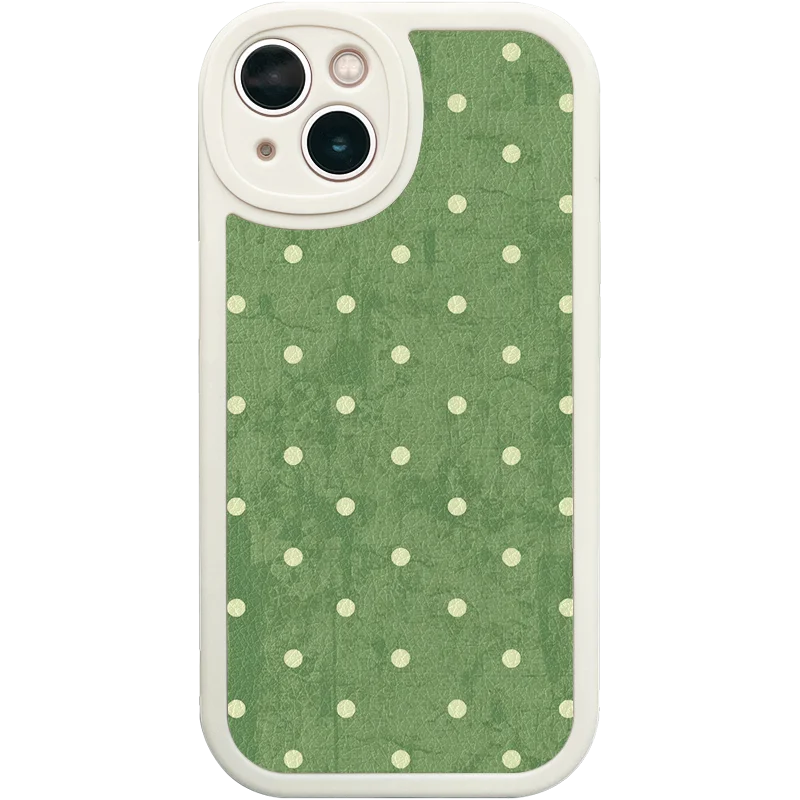グリーンドットのシンプルなスマホケース【iPhone・Xiaomi・Huawei対応・防摔デザイン】