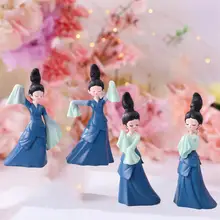 レトロ宮廷風の舞姿少女飾り人形【漢服デザイン・リビングルームやテレビ台用・誕生日ギフト】