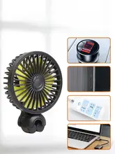 車載ファン 後席用エアコンファン【12V / 24V対応・USB充電・夏用】