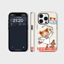可愛いキャラクターのデザインiPhone用ケース【全包囲タイプ・女の子向け】