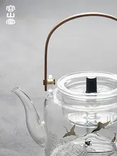 大容量ガラス製急須【耐熱・全自動蒸茶器・電陶炉対応】